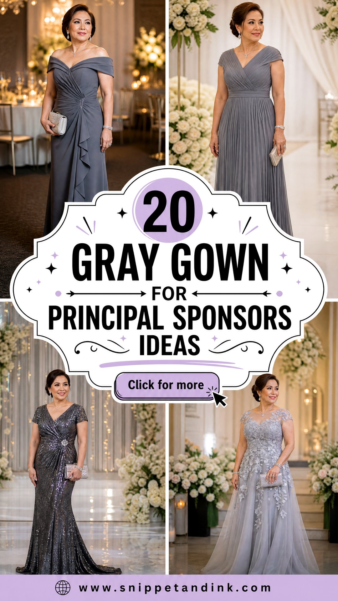 20 Gray Gown for Principal Sponsors Ideas for Elegant Ceremonies - 20 Gray Gown for Principal Sponsors Ideas for Elegant Ceremonies