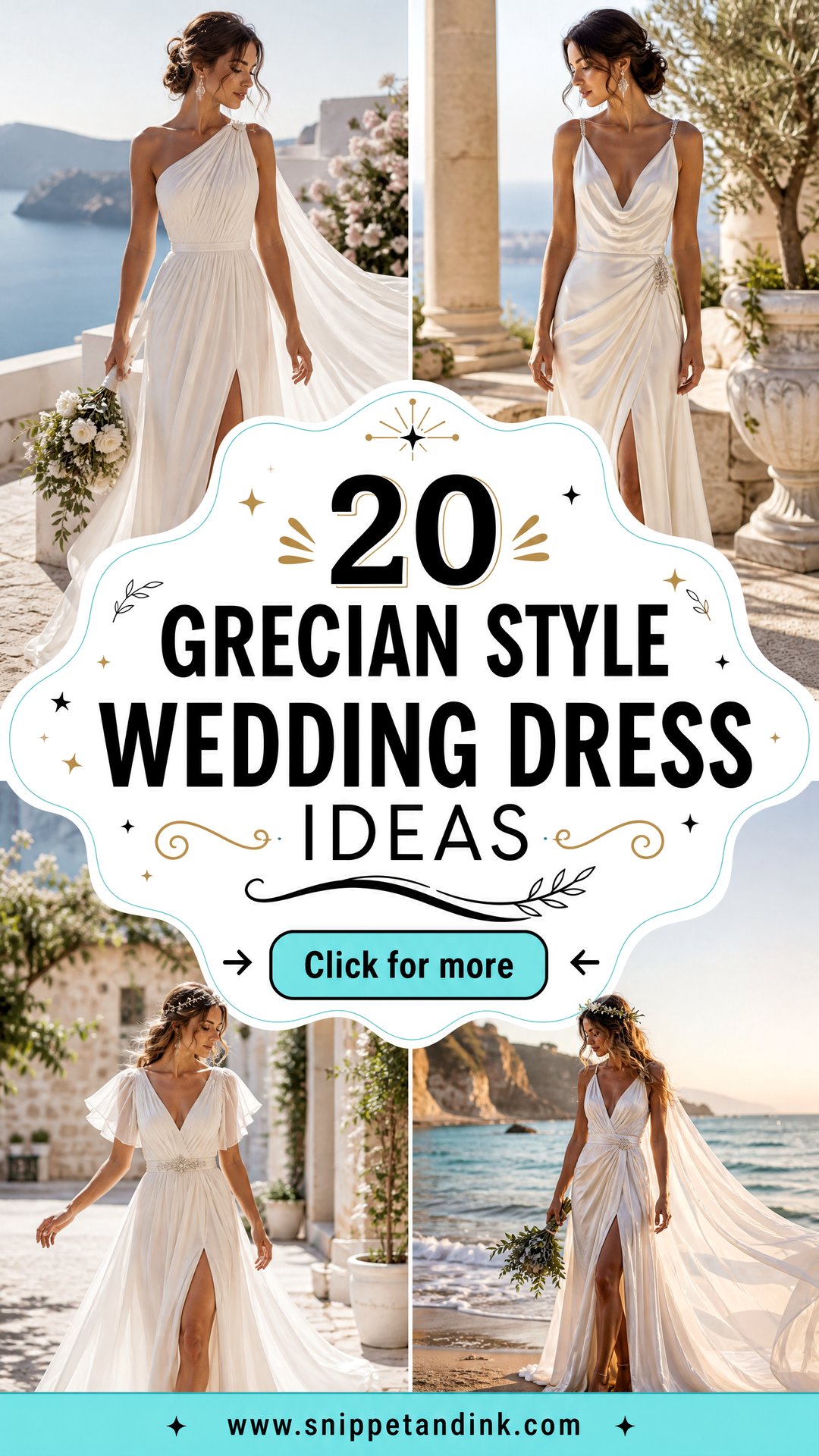 20 Grecian Style Wedding Dress Ideas for Timeless Brides - 20 Grecian Style Wedding Dress Ideas for Timeless Brides
