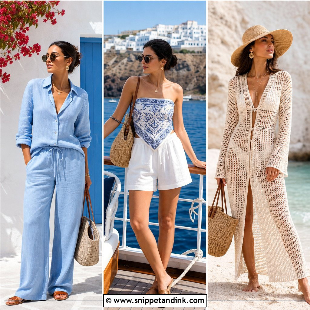 20 Greece Honeymoon Outfits for Chic Mediterranean Getaways