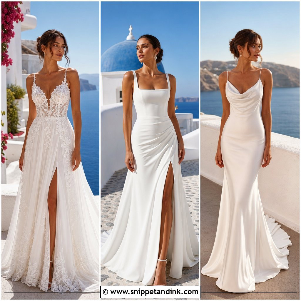 20 Greece Wedding Dress Ideas for a Dreamy Island Ceremony