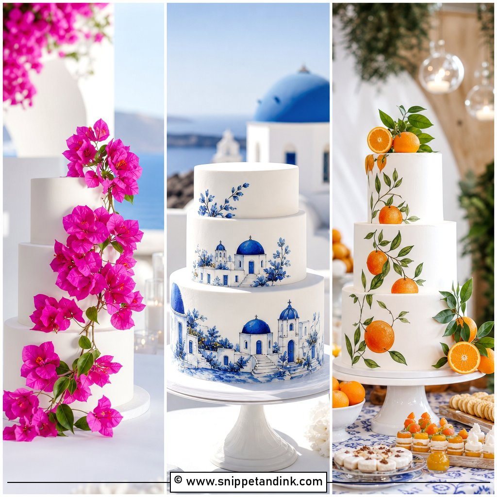 20 Greek Theme Cake Ideas for Wedding With Timeless Charm