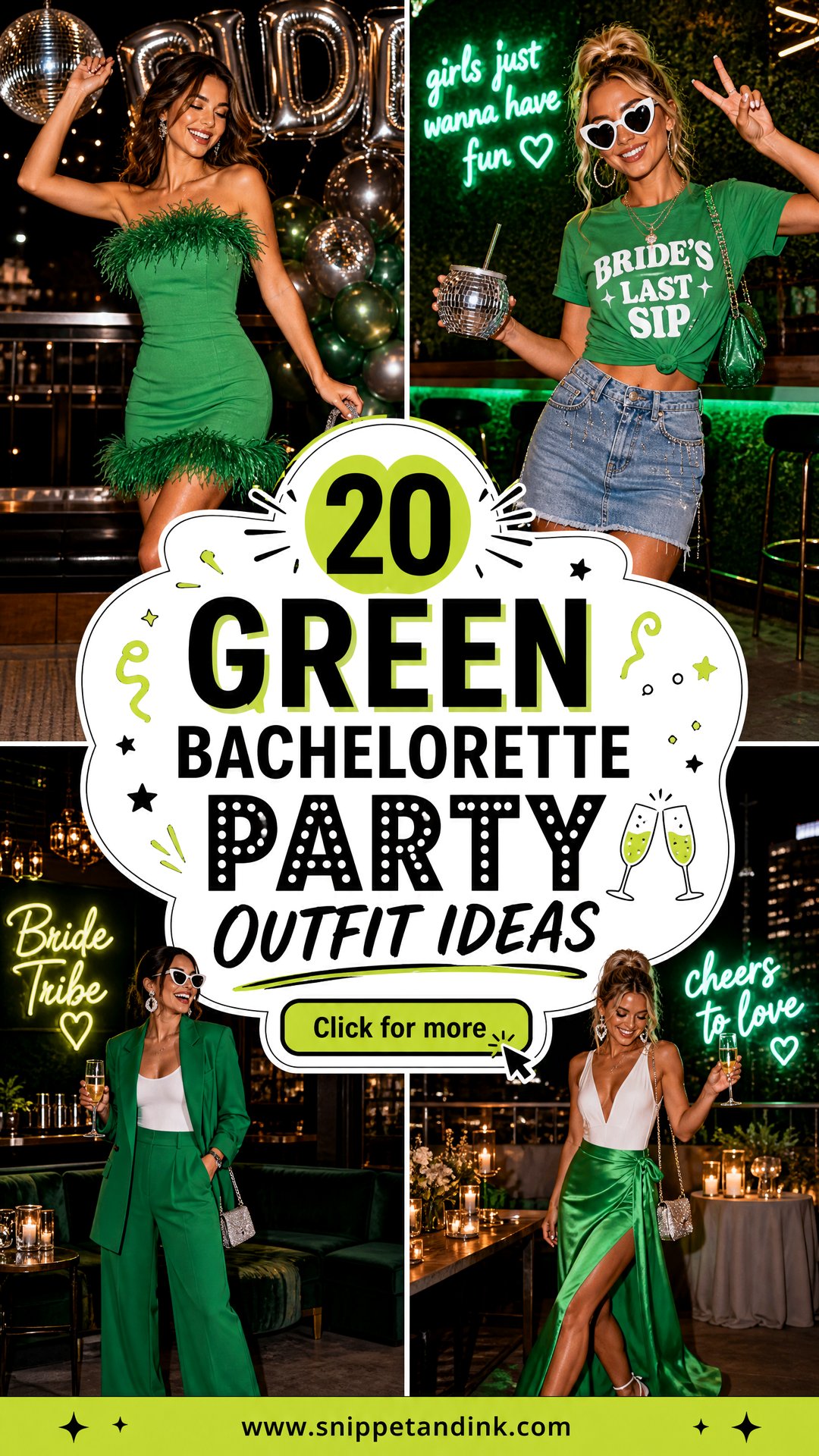 20 Green Bachelorette Party Outfit Ideas for Stylish Brides - 20 Green Bachelorette Party Outfit Ideas for Stylish Brides