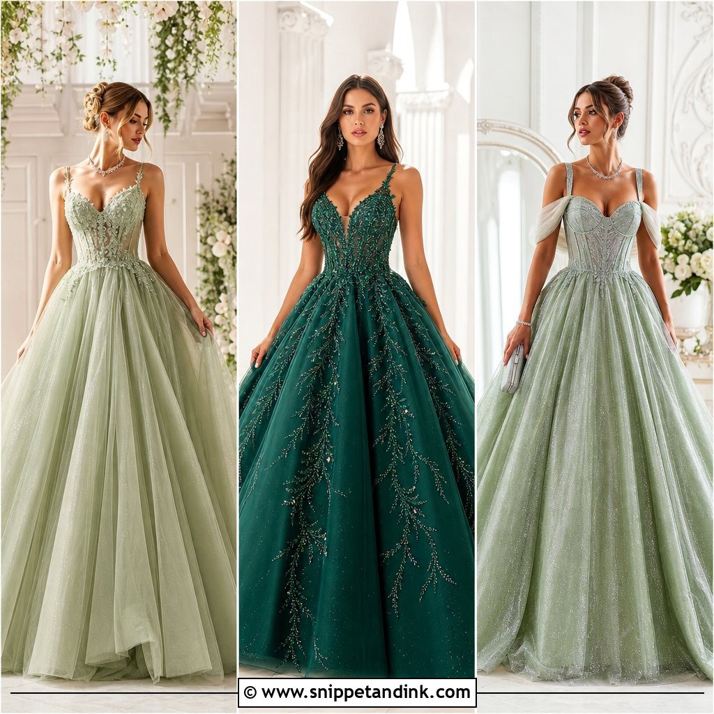 20 Green Ball Gown Dress Ideas for Modern, Enchanting Events