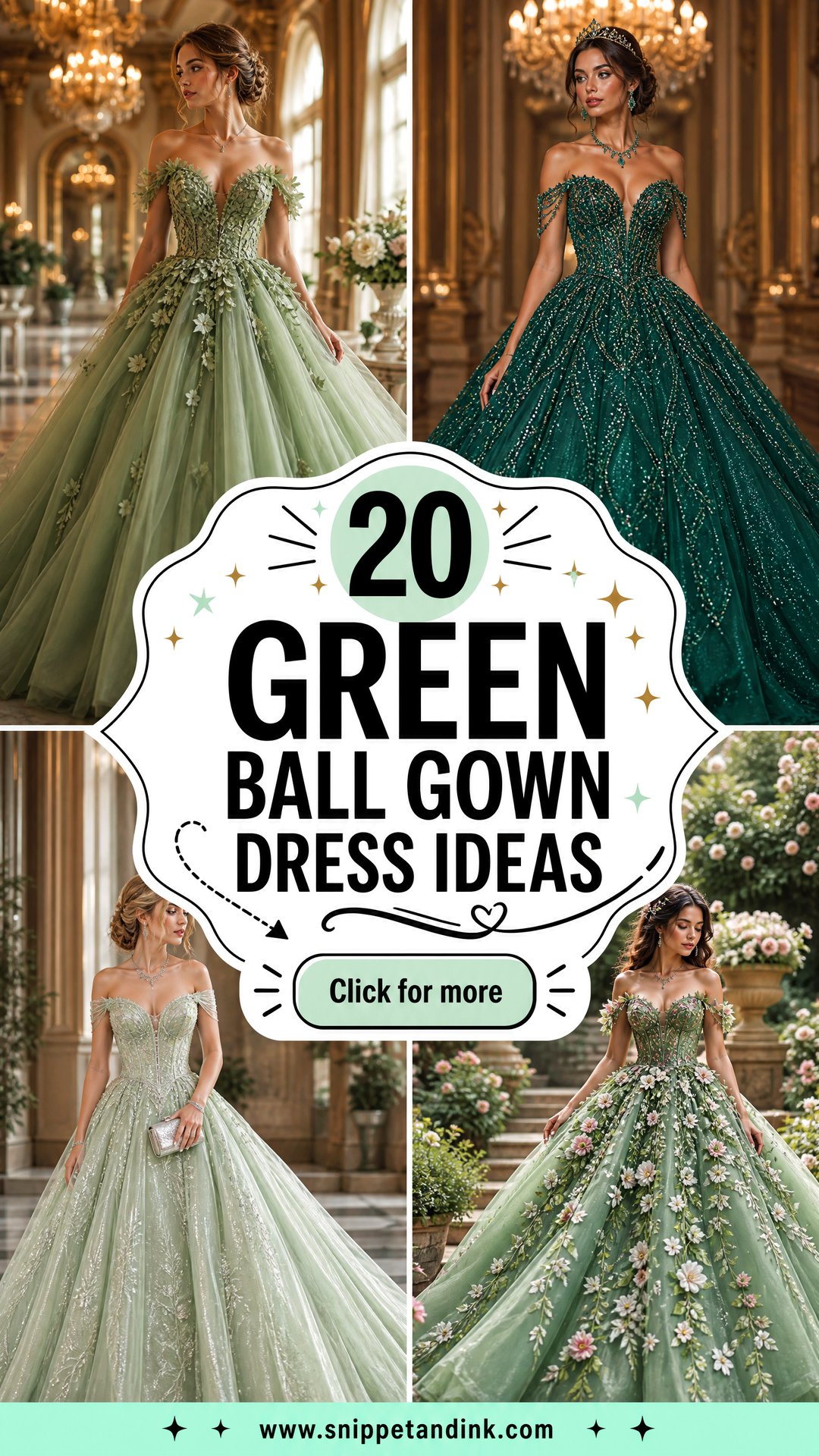 20 Green Ball Gown Dress Ideas for Modern Enchanting Events - 20 Green Ball Gown Dress Ideas for Modern, Enchanting Events