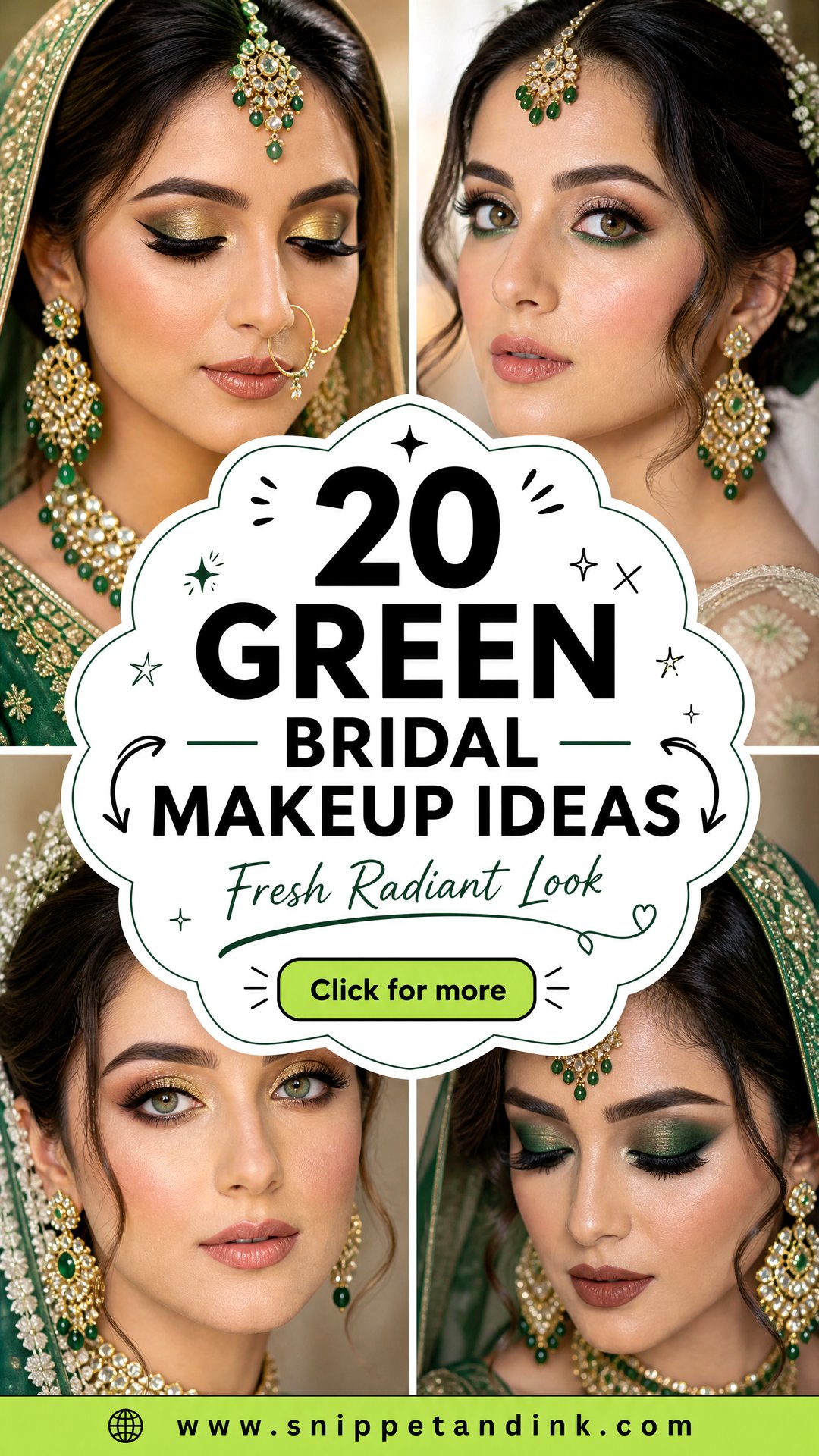 20 Green Bridal Makeup Ideas for a Fresh Radiant Look Today - 20 Green Bridal Makeup Ideas for a Fresh Radiant Look Today