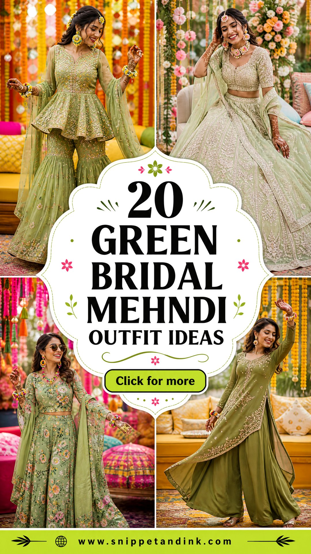 20 Green Bridal Mehndi Outfit Ideas for Radiant Modern Brides - 20 Green Bridal Mehndi Outfit Ideas for Radiant Modern Brides