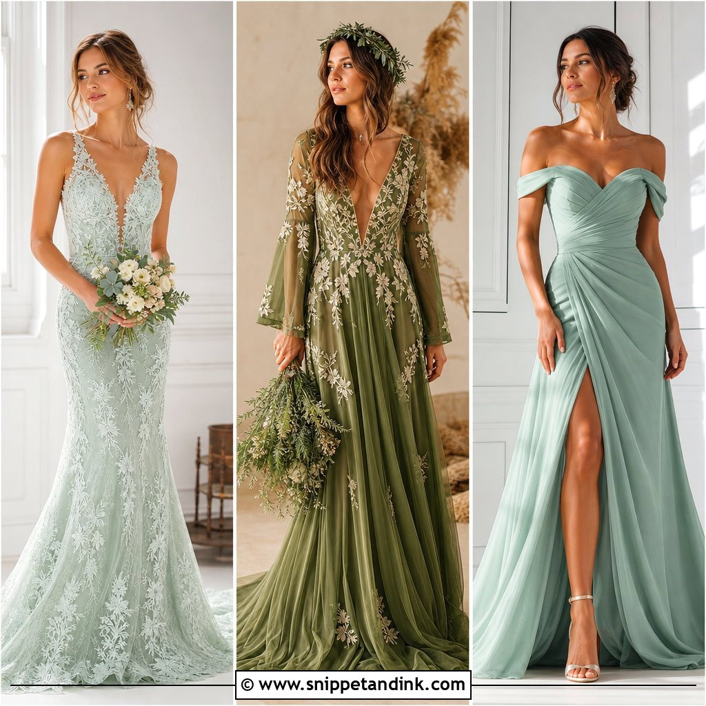 20 Green Bride Dress Ideas for a Fresh, Regal Wedding Look