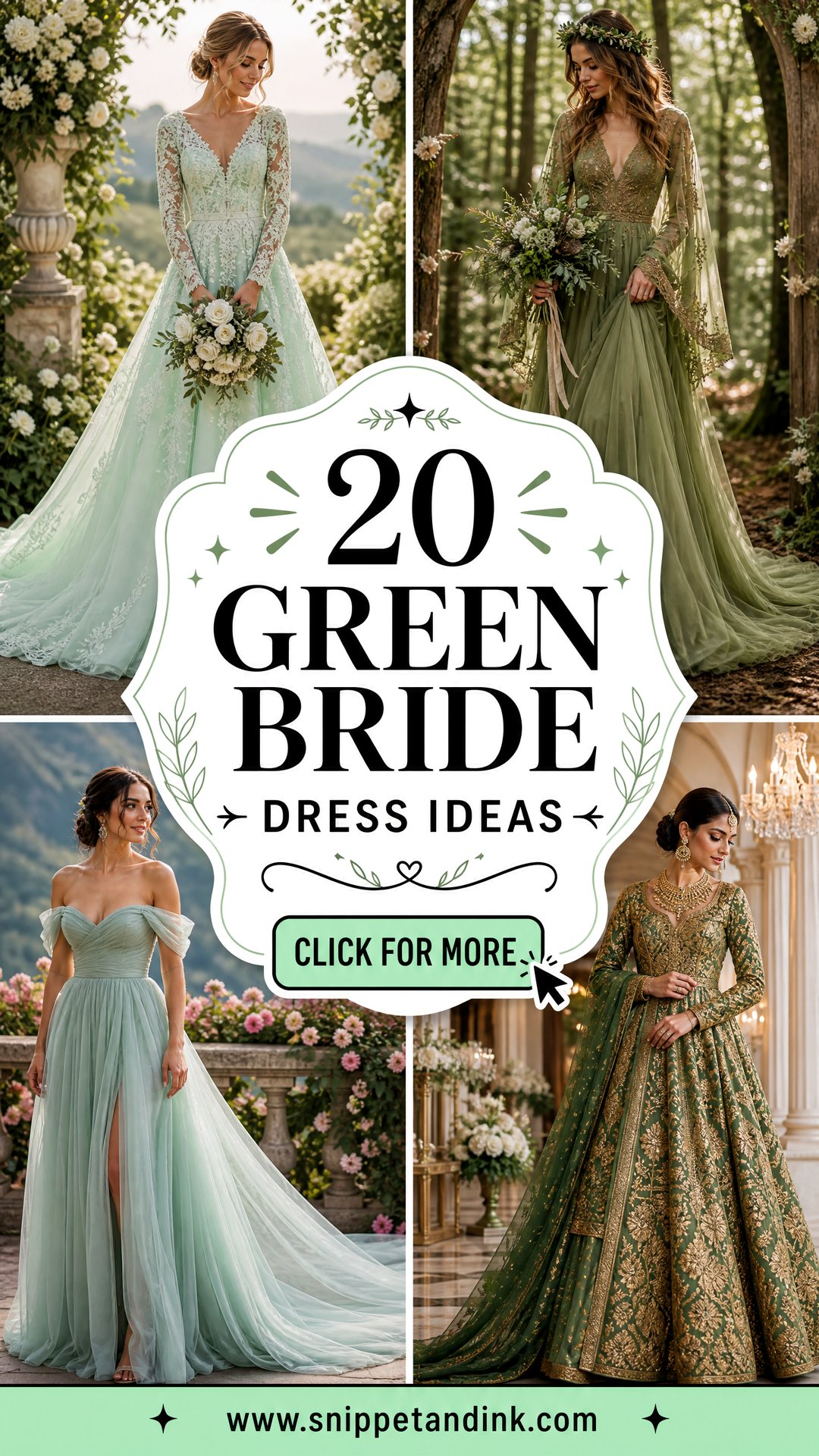 20 Green Bride Dress Ideas for a Fresh Regal Wedding Look - 20 Green Bride Dress Ideas for a Fresh, Regal Wedding Look