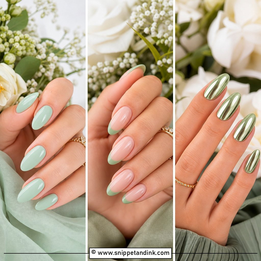 20 Green Bridesmaid Nails for a Chic Wedding Party Look