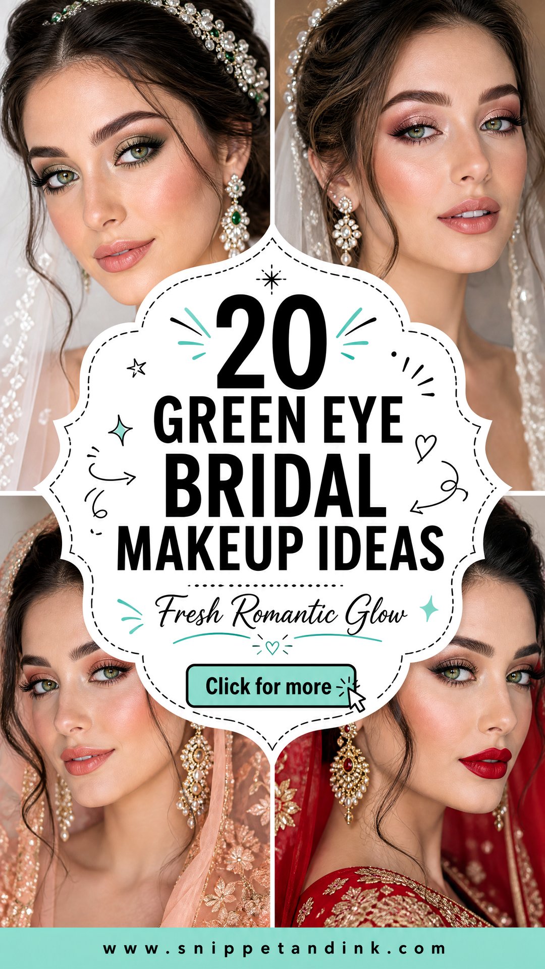 20 Green Eye Bridal Makeup Ideas for a Fresh Romantic Glow - 20 Green Eye Bridal Makeup Ideas for a Fresh Romantic Glow