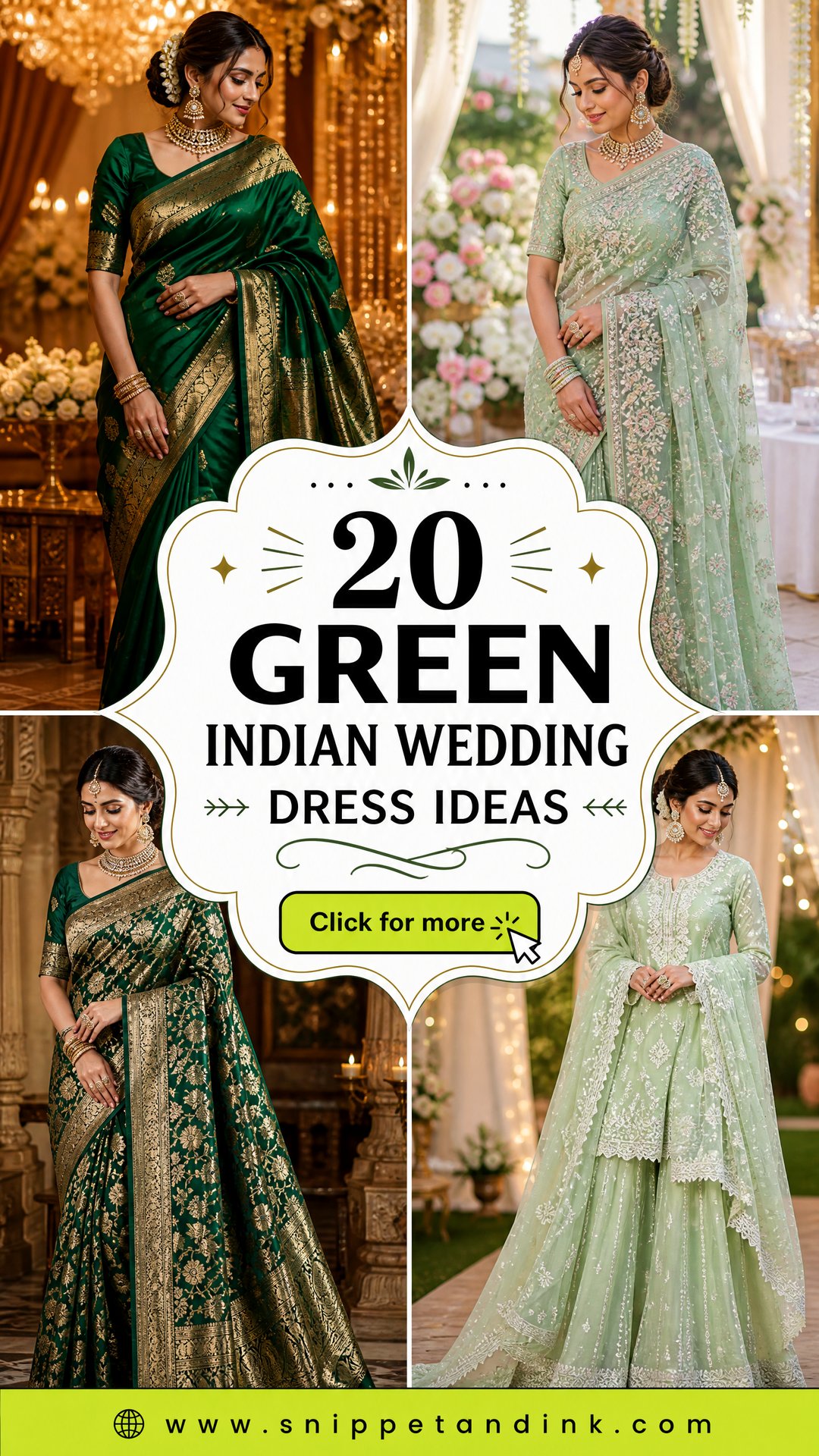 20 Green Indian Wedding Dress Ideas for Vibrant Bridal Style - 20 Green Indian Wedding Dress Ideas for Vibrant Bridal Style