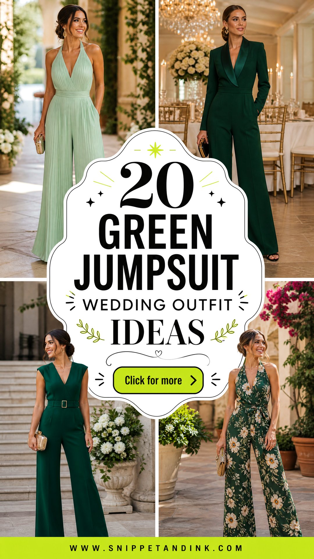 20 Green Jumpsuit Wedding Outfit Ideas for Chic Modern Guests - 20 Green Jumpsuit Wedding Outfit Ideas for Chic Modern Guests