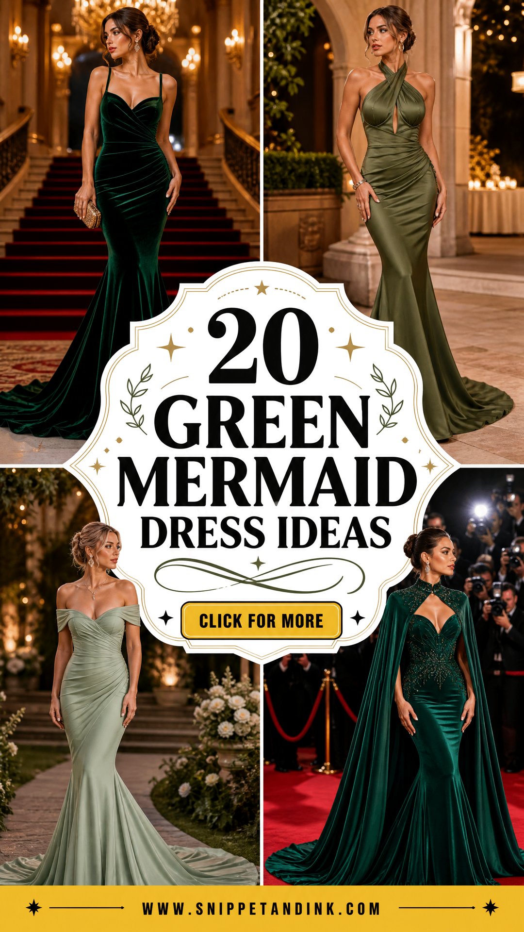 20 Green Mermaid Dress Ideas for Glamorous Evening Style - 20 Green Mermaid Dress Ideas for Glamorous Evening Style