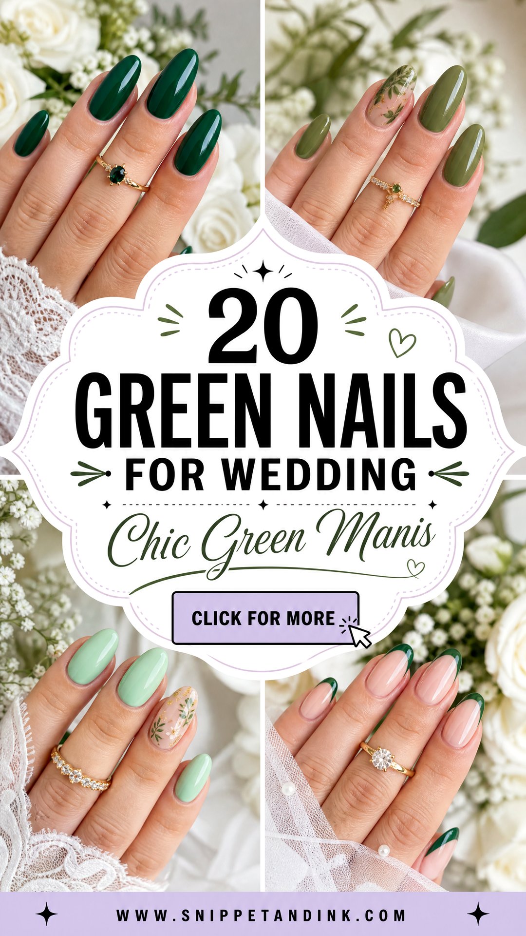 20 Green Nails for Wedding for Chic Brides and Guests - 20 Green Nails for Wedding for Chic Brides and Guests