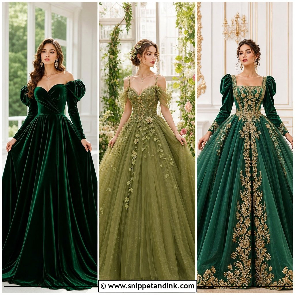 20 Green Princess Gown Ideas for a Regal Fairytale Look