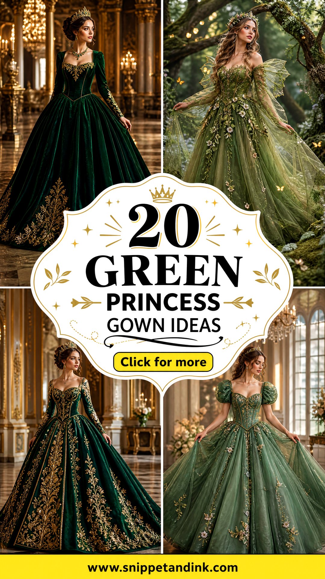 20 Green Princess Gown Ideas for a Regal Fairytale Look - 20 Green Princess Gown Ideas for a Regal Fairytale Look