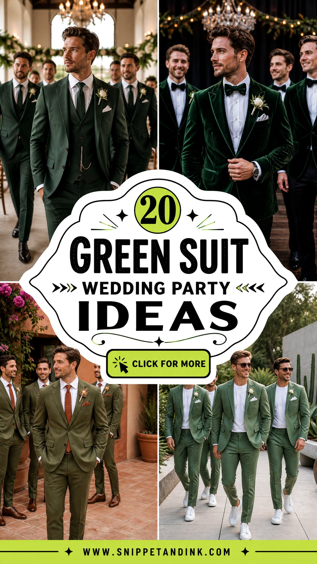 20 Green Suit Wedding Party Ideas for a Polished Celebration - 20 Green Suit Wedding Party Ideas for a Polished Celebration