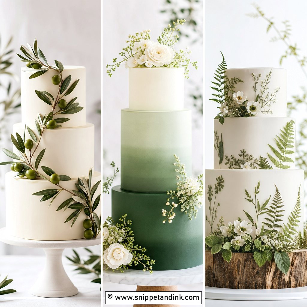 20 Green Wedding Cake Ideas for a Fresh Elegant Celebration