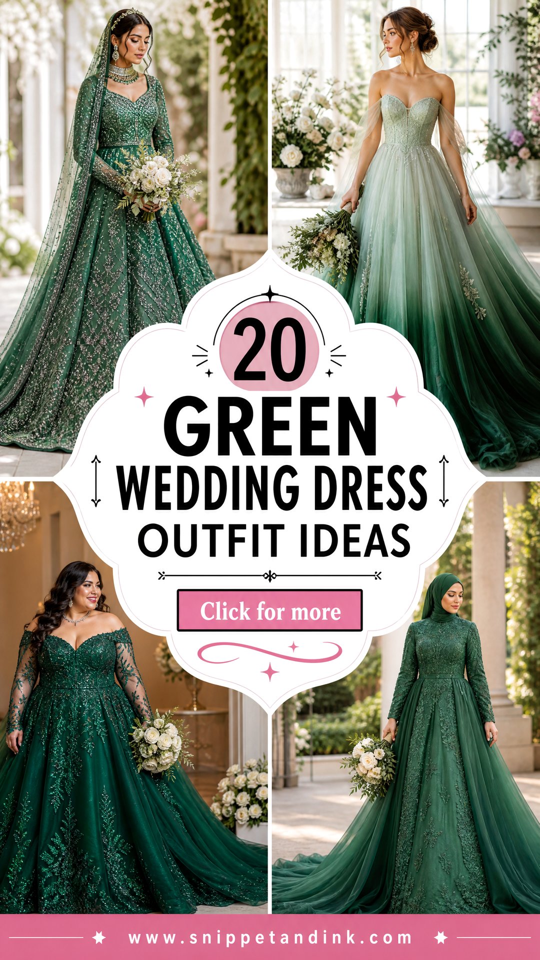 20 Green Wedding Dress Outfit Ideas for a Romantic Look - 20 Green Wedding Dress Outfit Ideas for a Romantic Look