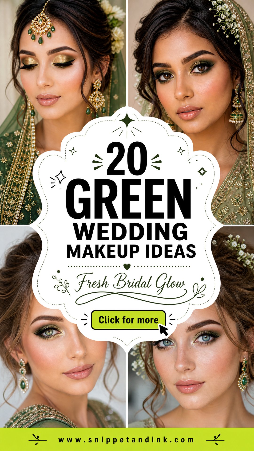20 Green Wedding Makeup Ideas for a Fresh Bridal Glow Trend - 20 Green Wedding Makeup Ideas for a Fresh Bridal Glow Trend