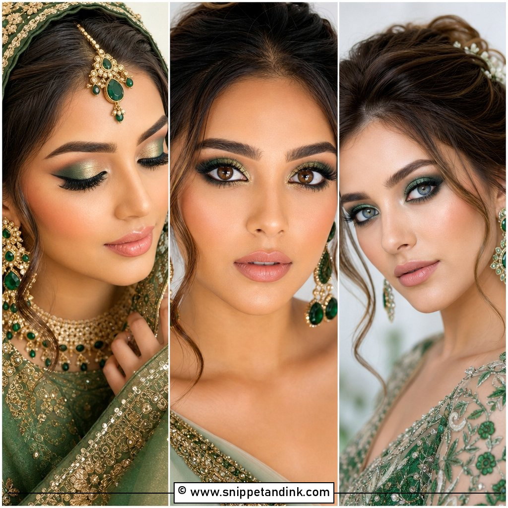 20 Green Wedding Makeup Ideas for a Fresh Bridal Glow Trend