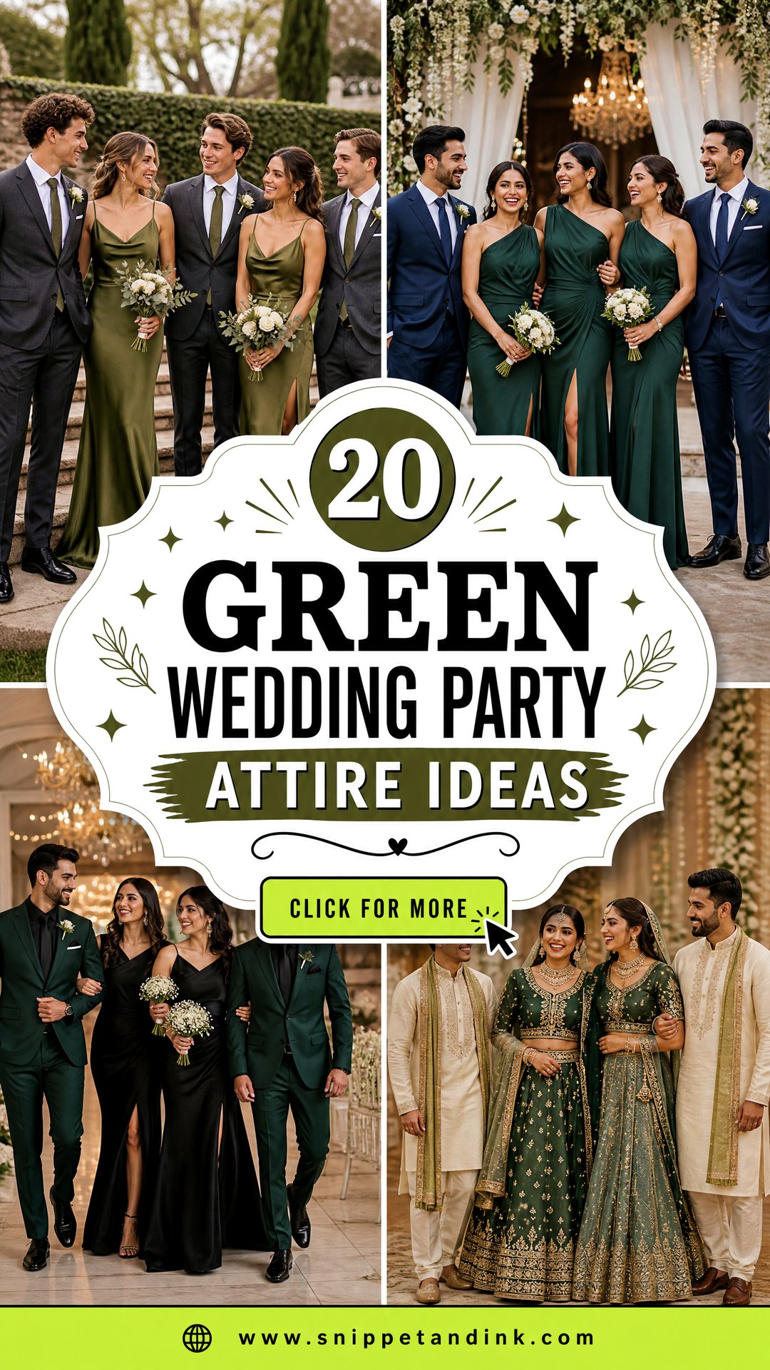 20 Green Wedding Party Attire Ideas for a Picture-Perfect Event - 20 Green Wedding Party Attire Ideas for a Picture-Perfect Event