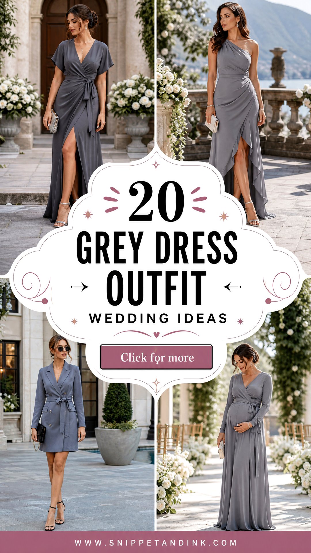20 Grey Dress Outfit Wedding Ideas for Chic Guest Style - 20 Grey Dress Outfit Wedding Ideas for Chic Guest Style