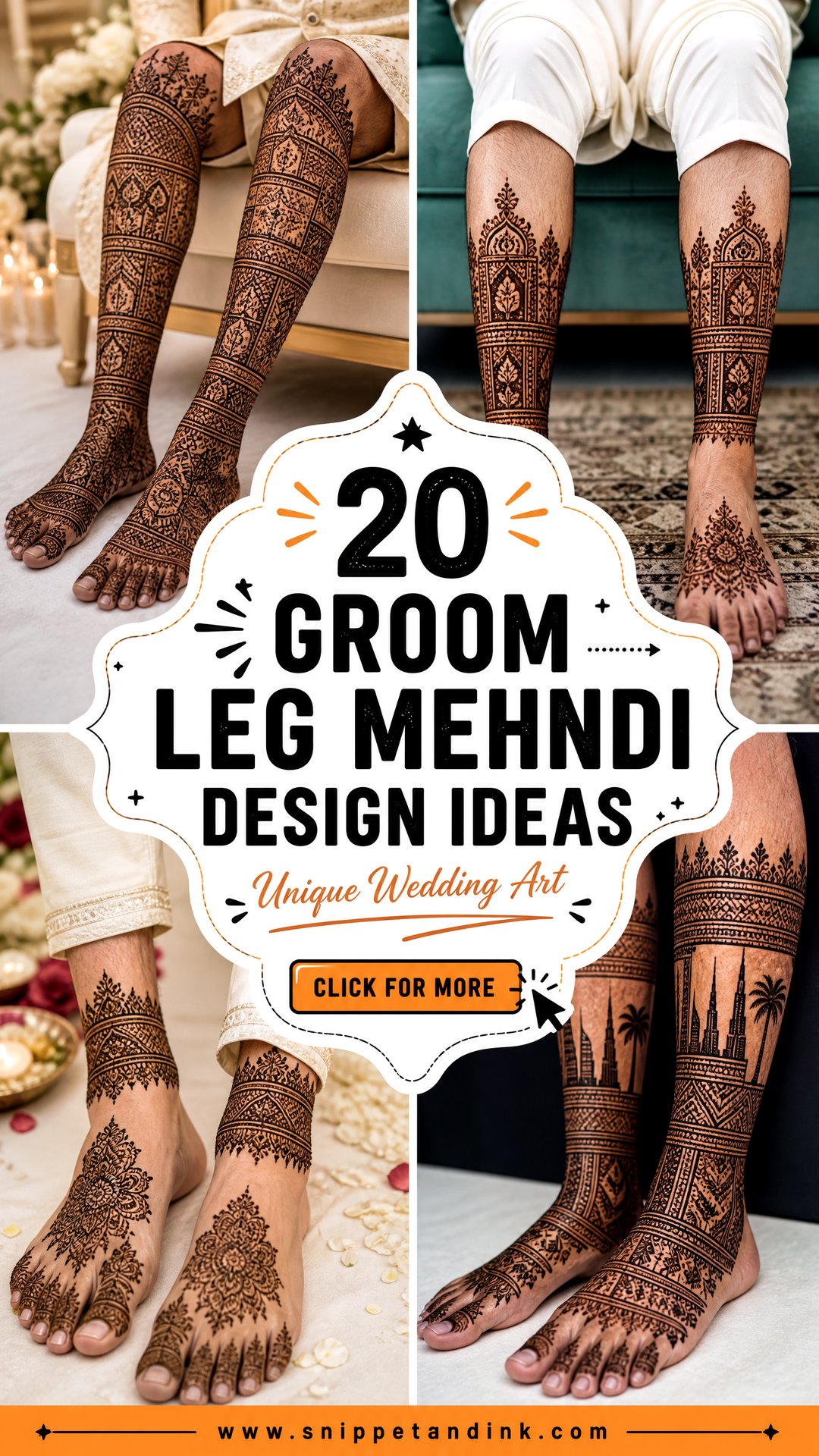 20 Groom Leg Mehndi Design Ideas for Unique Wedding Style - 20 Groom Leg Mehndi Design Ideas for Unique Wedding Style