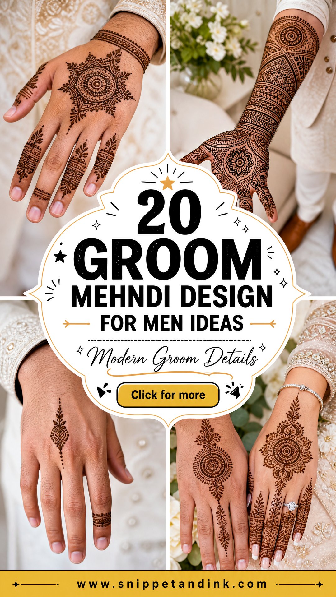 20 Groom Mehndi Design for Men Ideas With Modern Style - 20 Groom Mehndi Design for Men Ideas With Modern Style