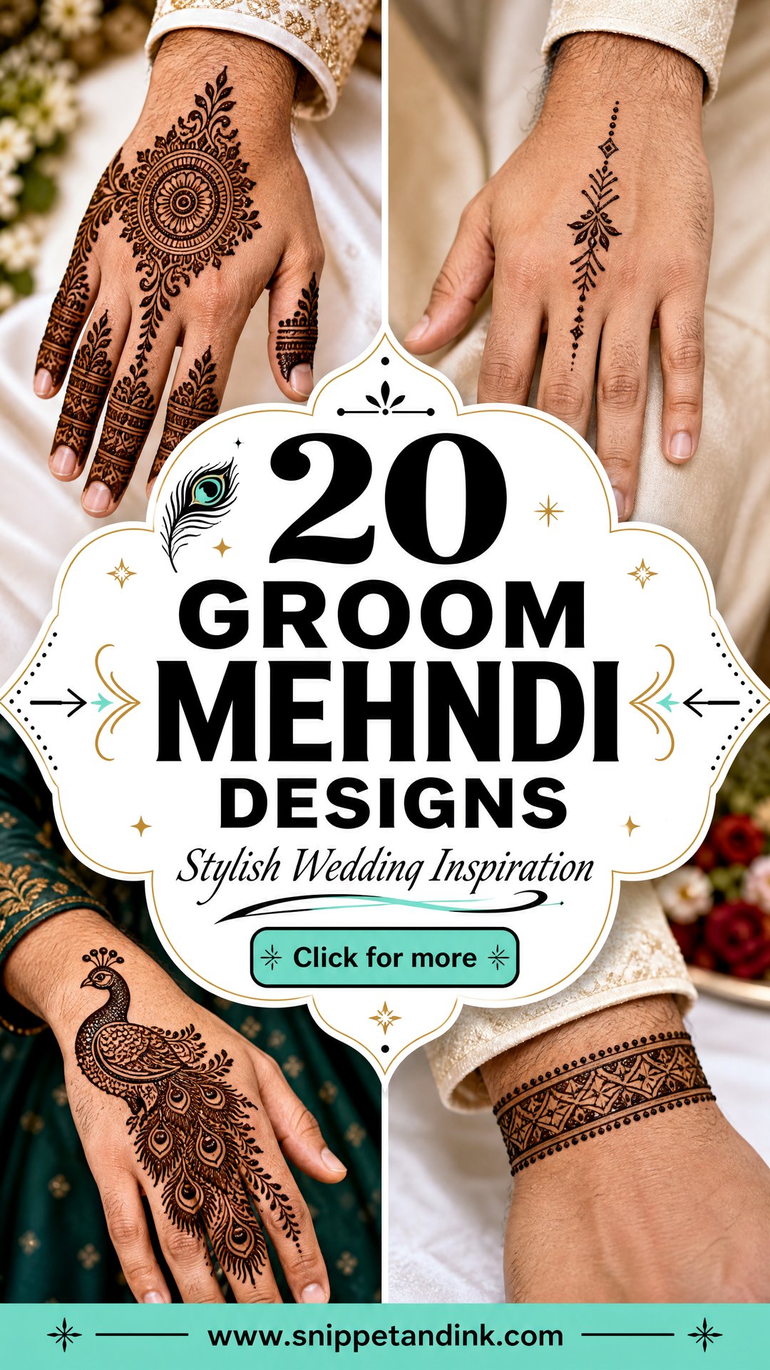 20 Groom Mehndi Designs for Stylish Wedding Inspiration - 20 Groom Mehndi Designs for Stylish Wedding Inspiration