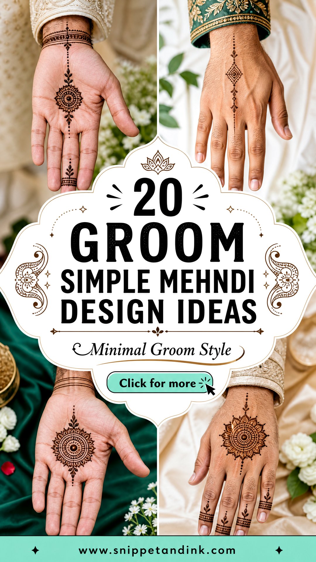 20 Groom Simple Mehndi Design Ideas for Minimal Style - 20 Groom Simple Mehndi Design Ideas for Minimal Style