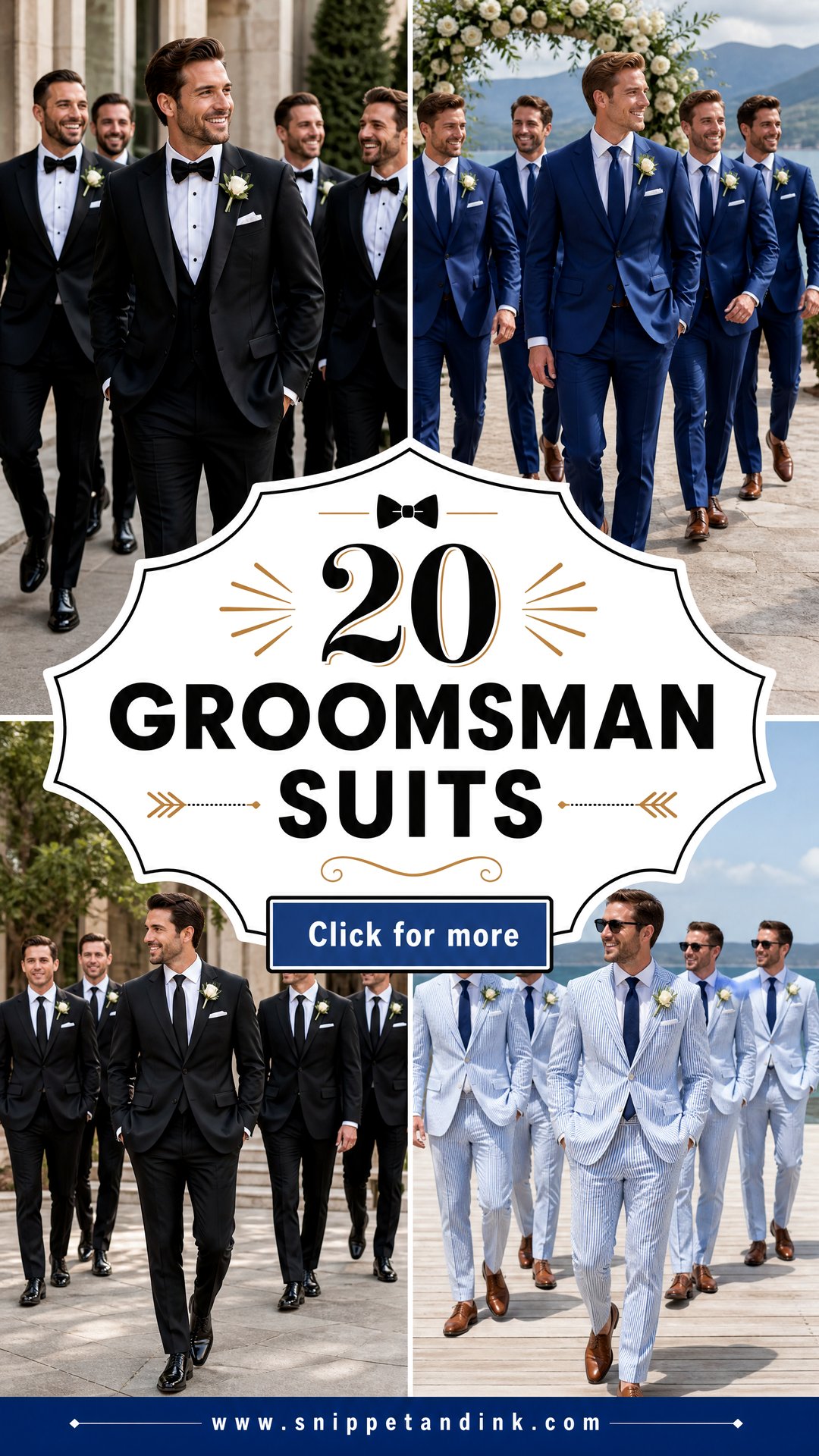 20 Groomsman Suits for a Sharp Modern Wedding Party Look - 20 Groomsman Suits for a Sharp, Modern Wedding Party Look