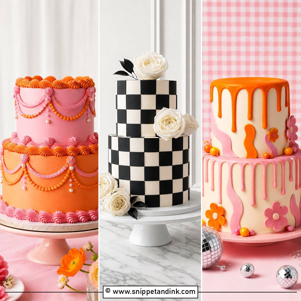 20 Groovy Wedding Cake Ideas for Retro-Loving Couples