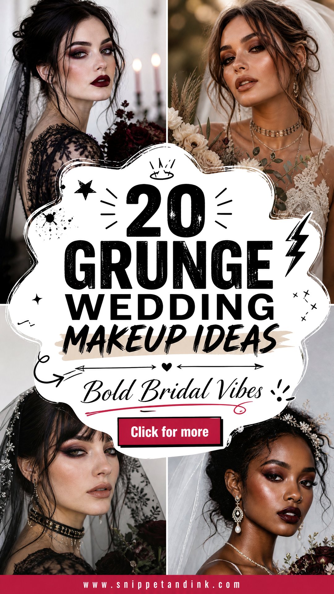 20 Grunge Wedding Makeup Ideas for Bold Bridal Vibes - 20 Grunge Wedding Makeup Ideas for Bold Bridal Vibes