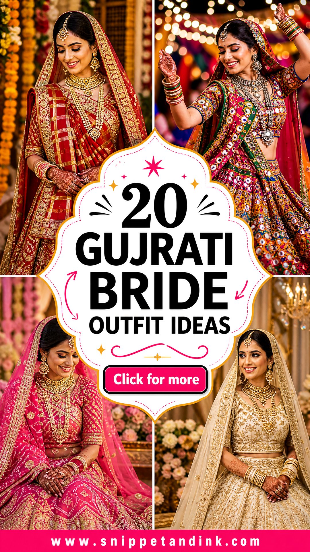 20 Gujrati Bride Outfit Ideas for a Vibrant Wedding Look - 20 Gujrati Bride Outfit Ideas for a Vibrant Wedding Look