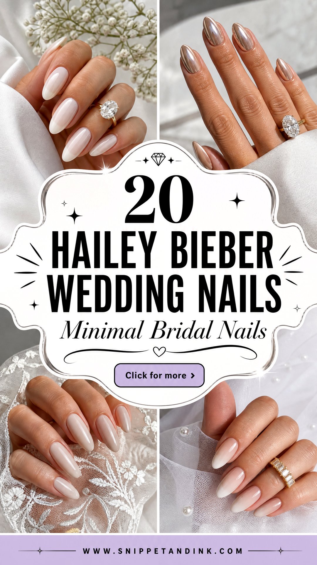 20 Hailey Bieber Wedding Nails for Minimalist Brides - 20 Hailey Bieber Wedding Nails for Minimalist Brides