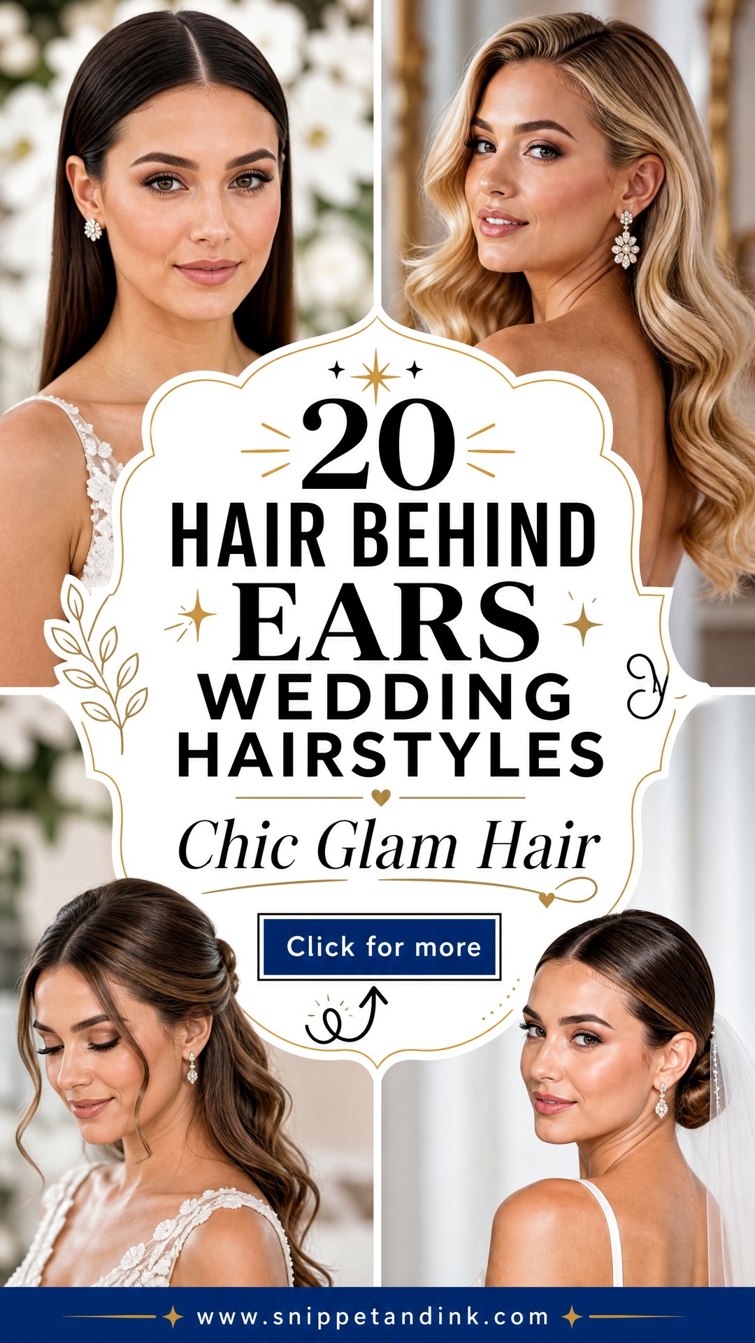 20 Hair Behind Ears Wedding Hairstyles for Chic Glam - 20 Hair Behind Ears Wedding Hairstyles for Chic Glam