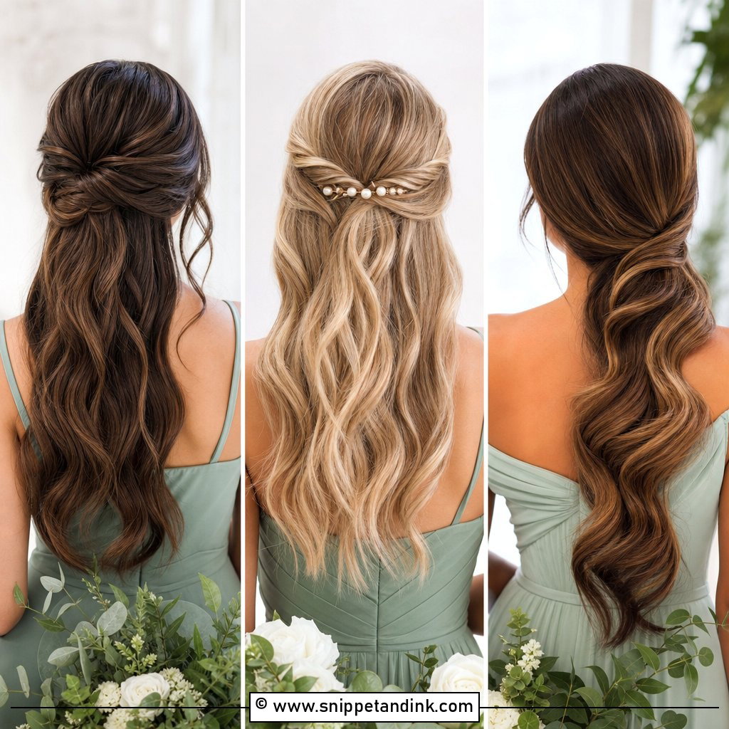 20 Hair Down Wedding Bridesmaid Ideas for Soft Glam