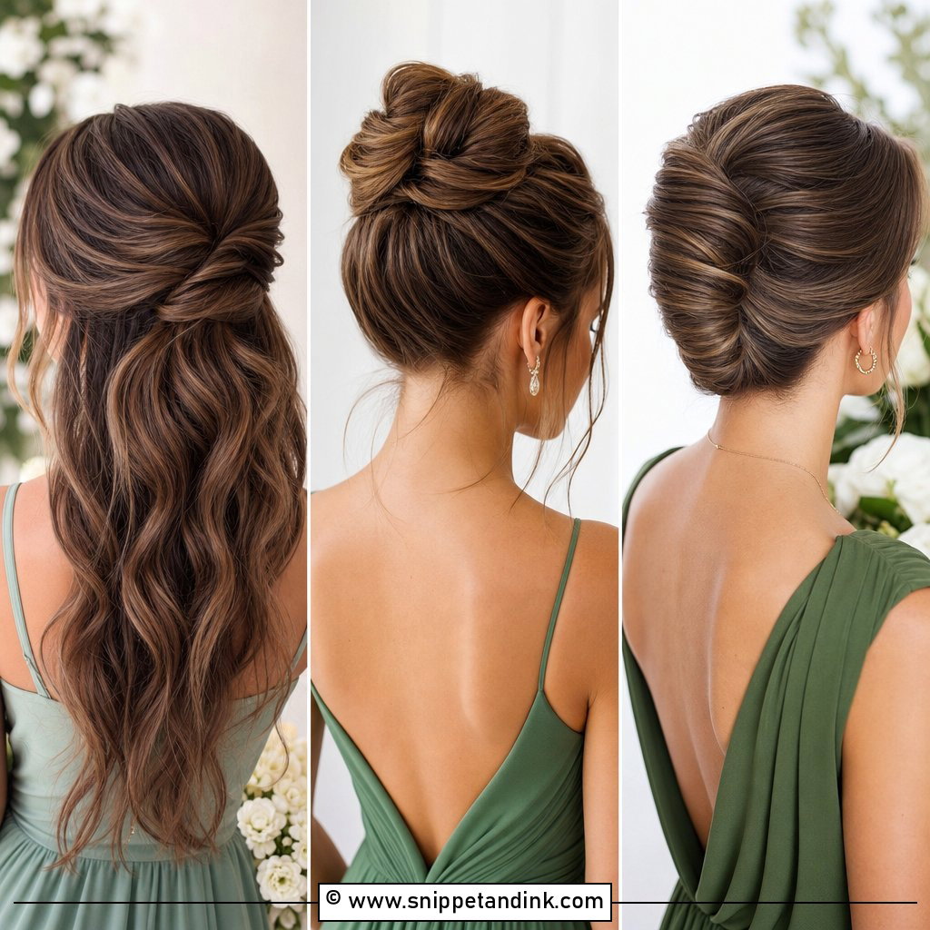 20 Hair Ideas for Wedding Bridesmaid Pretty Party Looks