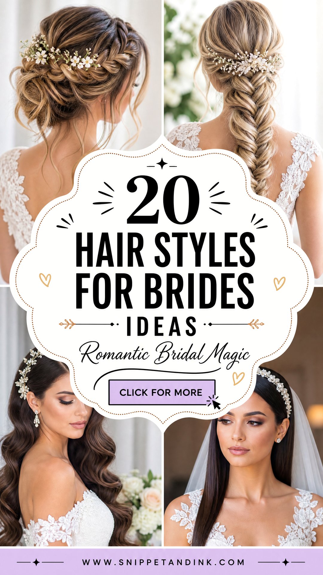 20 Hair Styles for Brides Romantic Wedding-Day Ideas - 20 Hair Styles for Brides: Romantic Wedding-Day Ideas