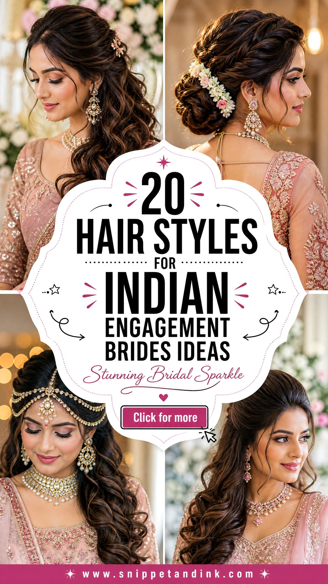 20 Hair Styles for Indian Engagement Brides Stunning Ideas - 20 Hair Styles for Indian Engagement Brides: Stunning Ideas