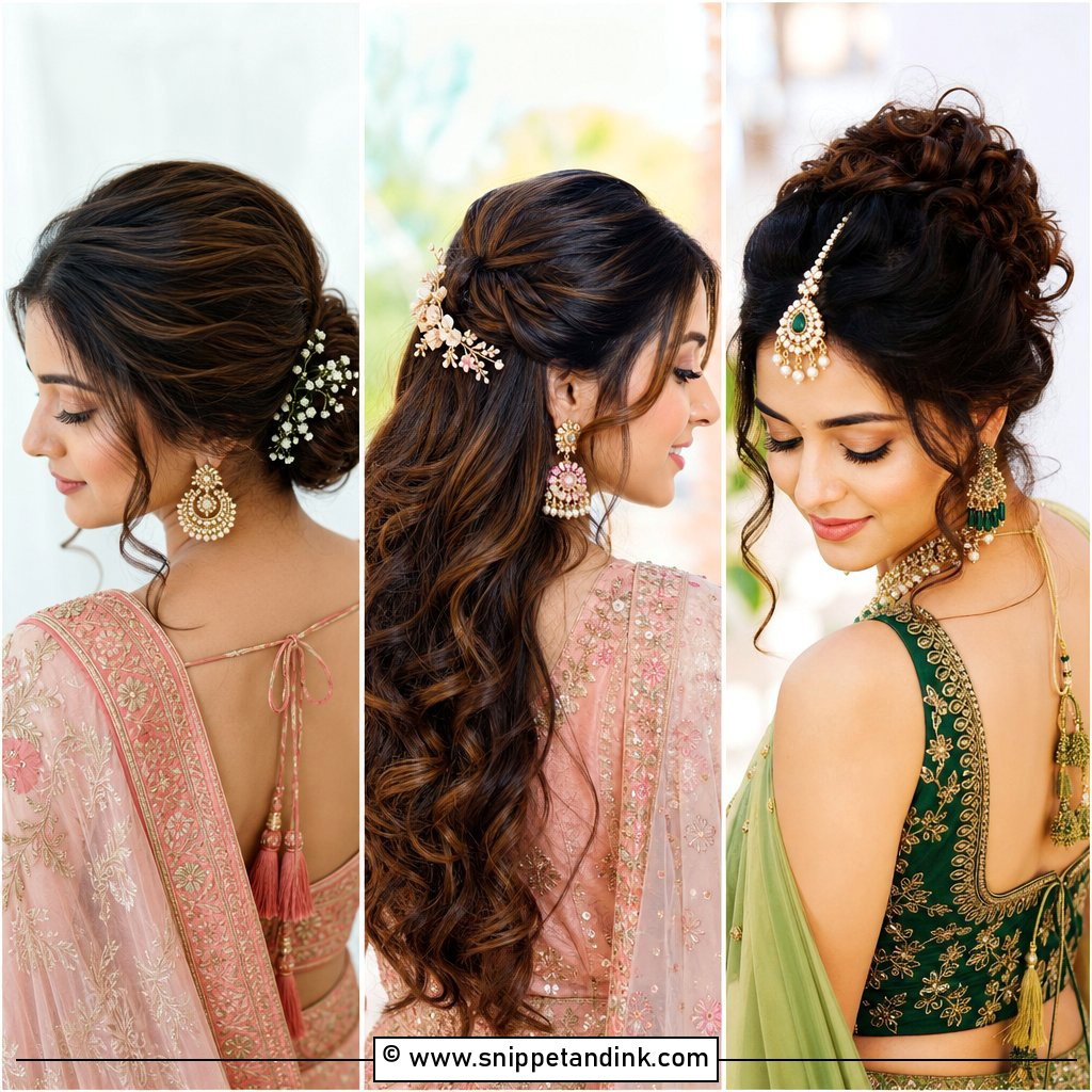 20 Hair Styles for Indian Wedding Guest Festive Chic Ideas