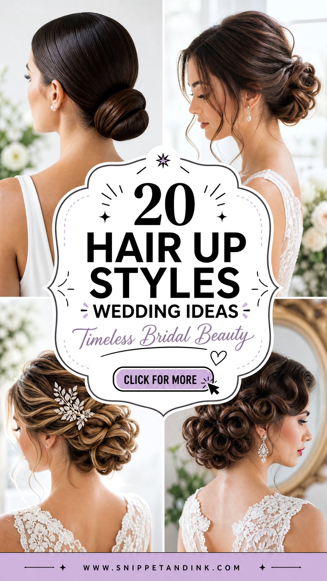20 Hair Up Styles Wedding Ideas for Timeless Beauty - 20 Hair Up Styles Wedding Ideas for Timeless Beauty