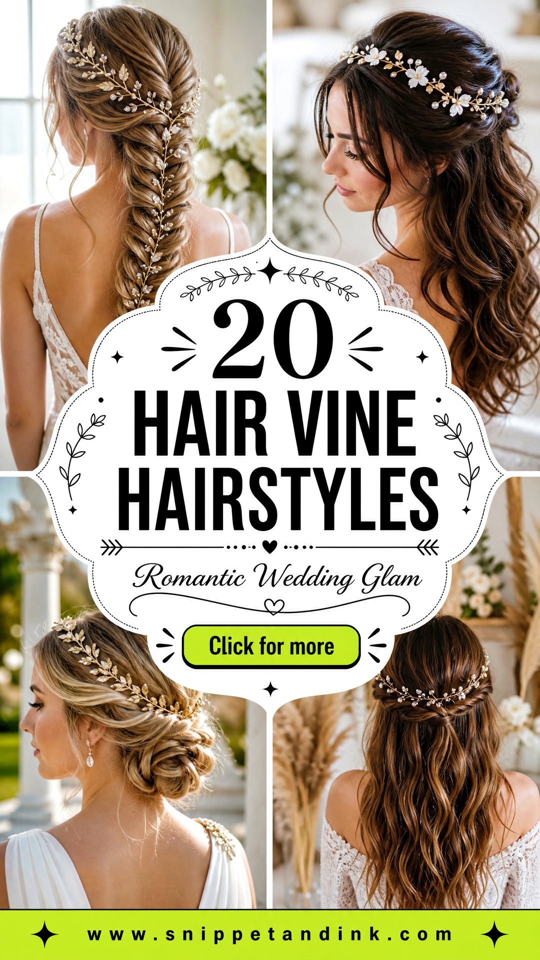 20 Hair Vine Hairstyles for Romantic Wedding Glam - 20 Hair Vine Hairstyles for Romantic Wedding Glam