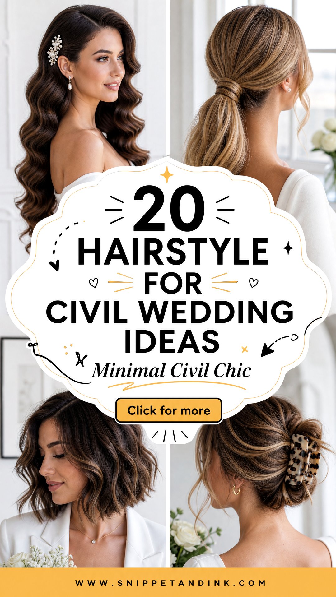 20 Hairstyle for Civil Wedding Ideas for Minimal Chic - 20 Hairstyle for Civil Wedding Ideas for Minimal Chic
