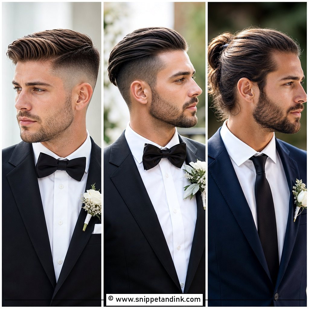 20 Hairstyle for Groom Ideas for a Sharp Wedding Look