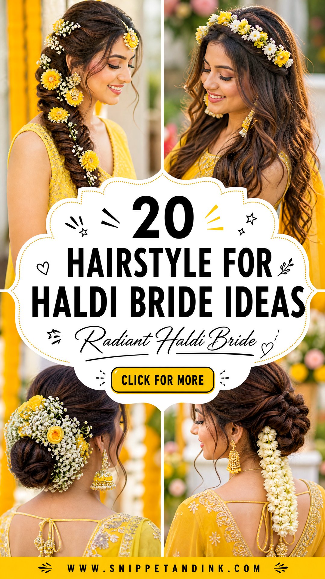 20 Hairstyle for Haldi Bride Ideas for a Radiant Look - 20 Hairstyle for Haldi Bride Ideas for a Radiant Look