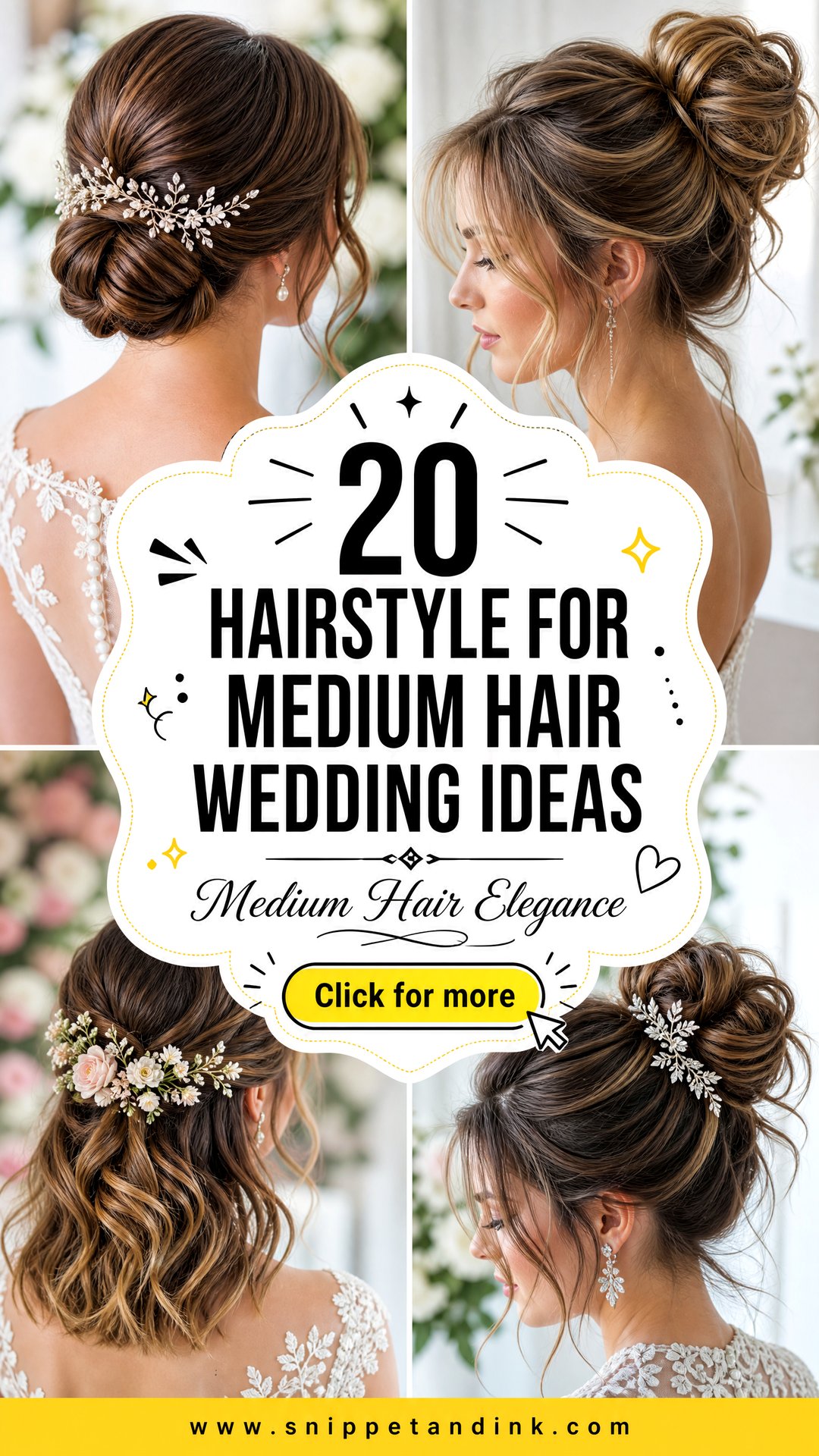 20 Hairstyle for Medium Hair Wedding Ideas for Elegance - 20 Hairstyle for Medium Hair Wedding Ideas for Elegance