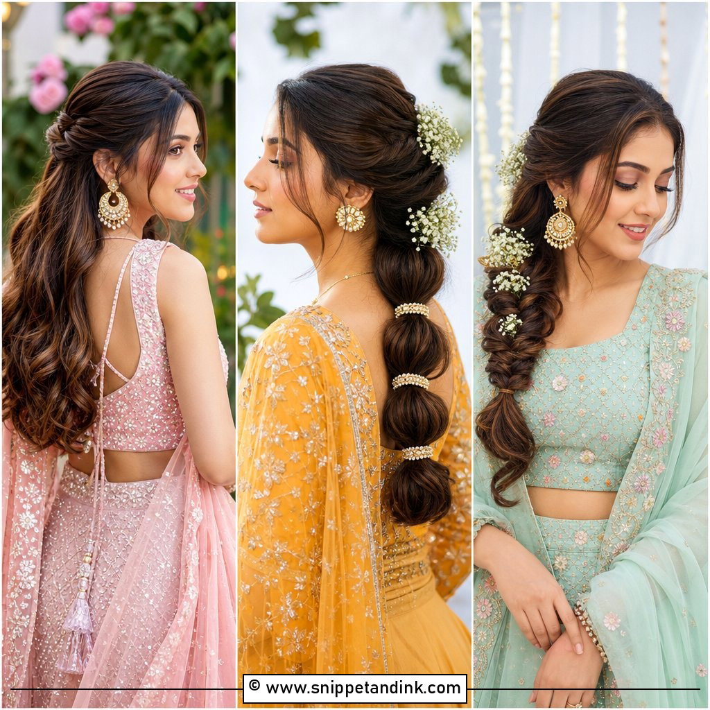 20 Hairstyle for Roka Ceremony Ideas for a Soft Glow