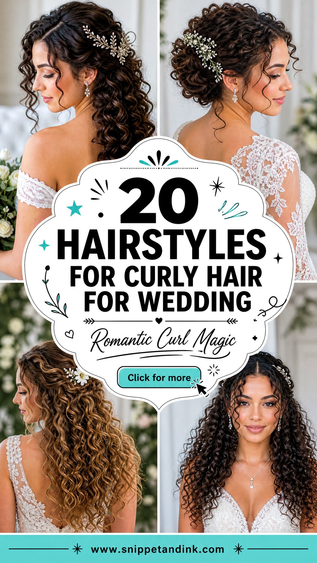 20 Hairstyles for Curly Hair for Wedding Romantic Ideas - 20 Hairstyles for Curly Hair for Wedding: Romantic Ideas